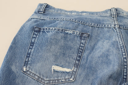 Blue Washed Cotton Casual Denim Jeans