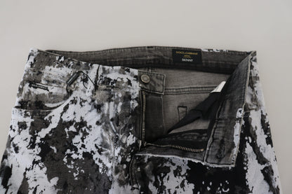 Multicolor Cotton Tie Dye Skinny Denim Jeans