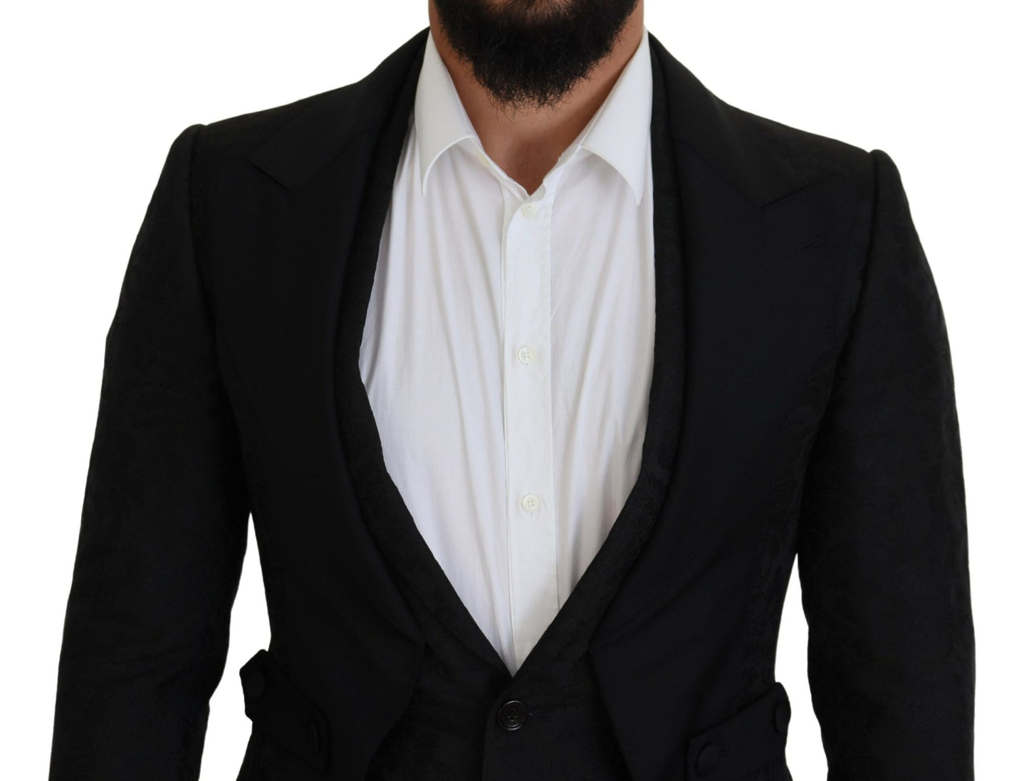 Black Polyester Men 2 Piece MARTINI Suit