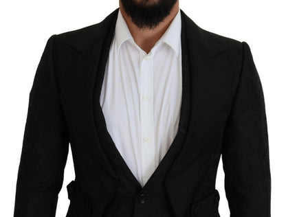 Black Polyester Men 2 Piece MARTINI Suit