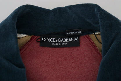 Multicolor Cotton Collared Pullover Sweater