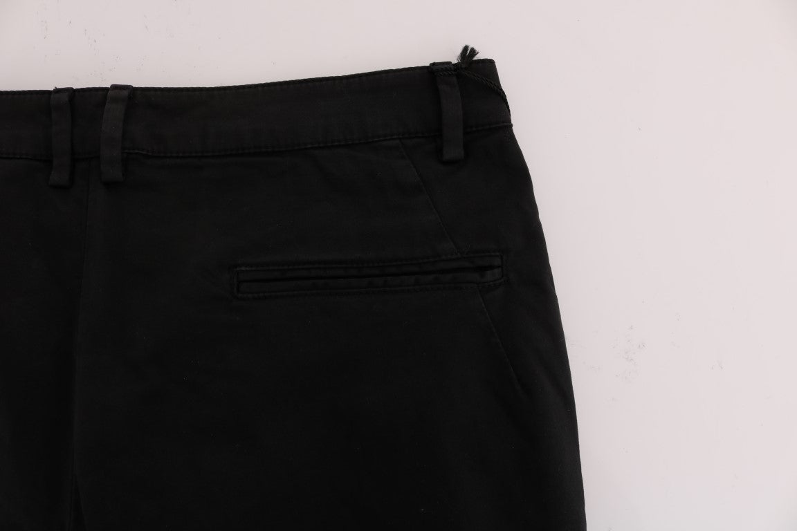 Black Slim Fit Cotton Stretch Pants Costume National
