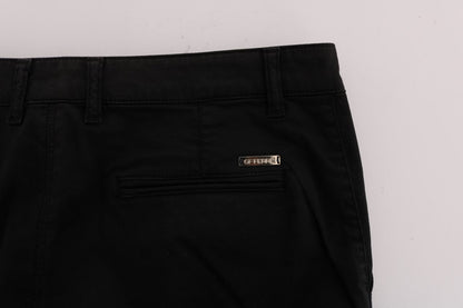 Black Cotton Stretch Chinos Pants GF Ferre