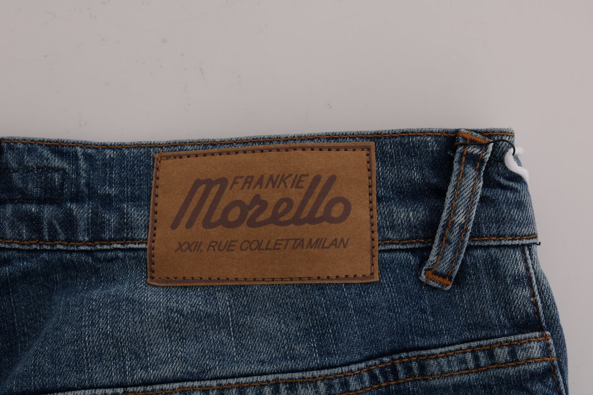 Blue Wash Torn Dunfermile Slim Fit Jeans Frankie Morello