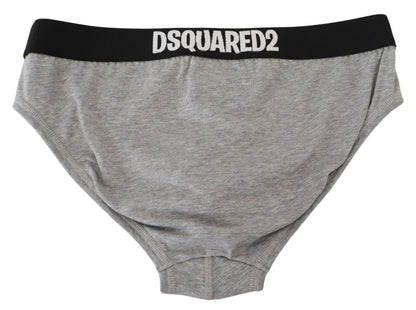Gray DSURF Logo Cotton Stretch Men Brief Underwear