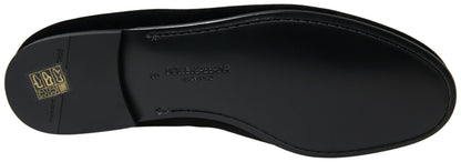 Black Velvet Loafers Formal Shoes