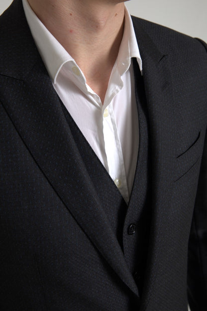 Dark Gray 3 Piece Single Breasted MARTINI Suit