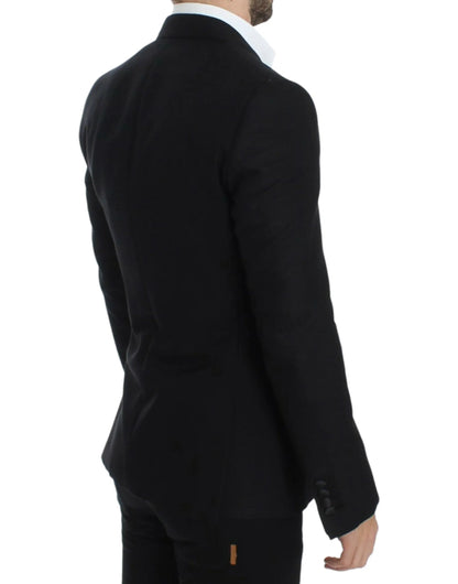 Black wool silk SICILIA blazer Dolce & Gabbana