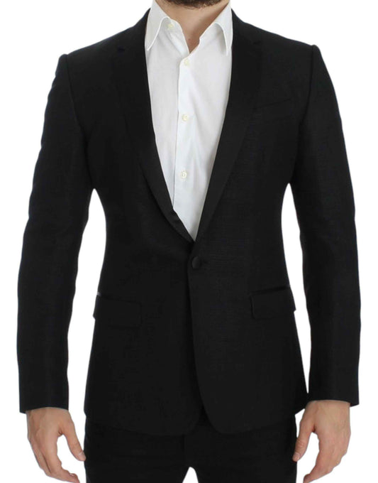 Black wool MARTINI slim blazer