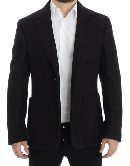 Bordeaux alpaga two button blazer Dolce & Gabbana