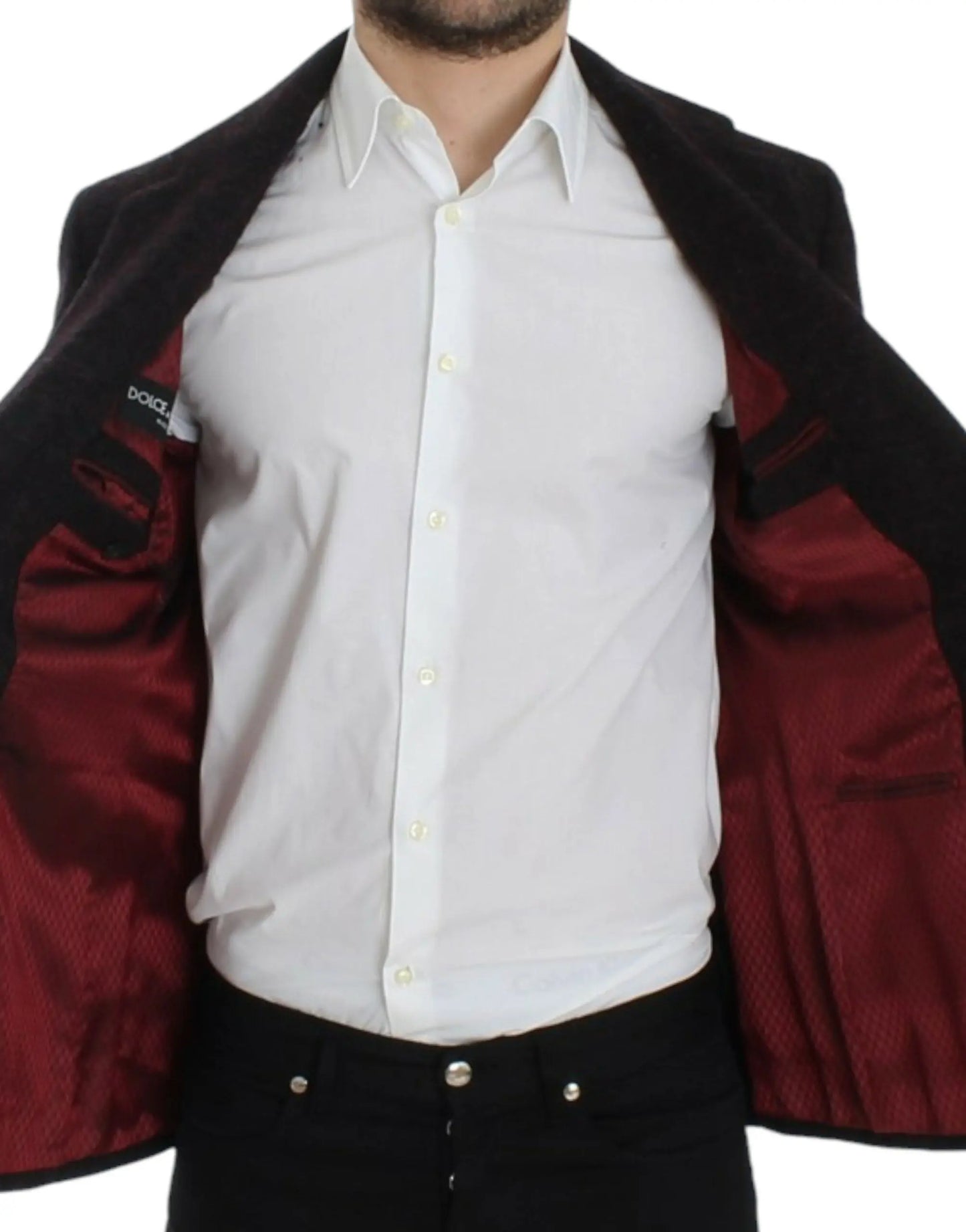 Bordeaux alpaga two button blazer Dolce & Gabbana