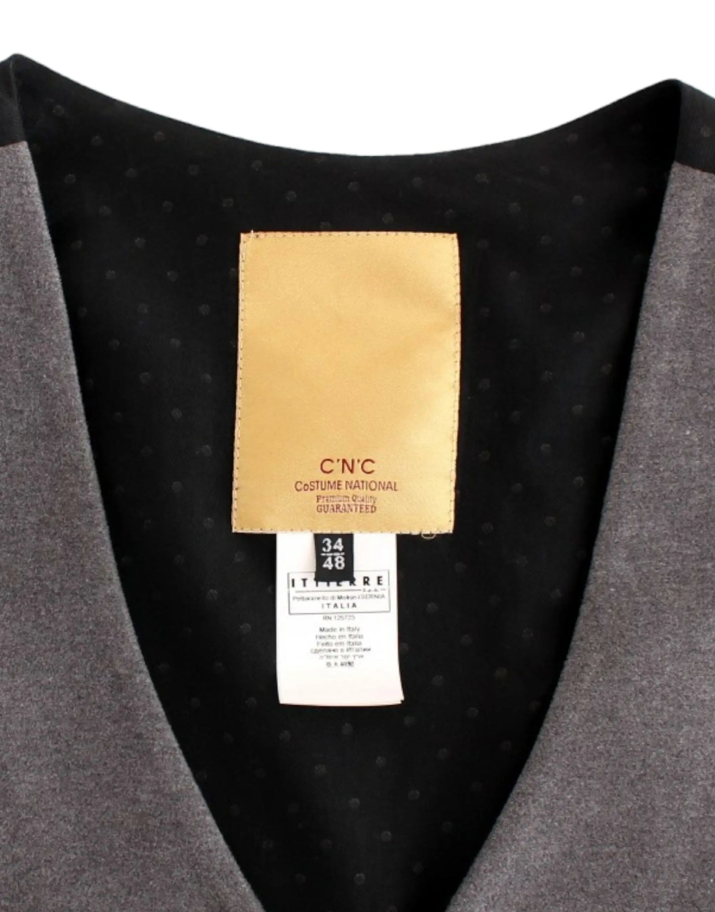 Gray cotton blend casual vest Costume National