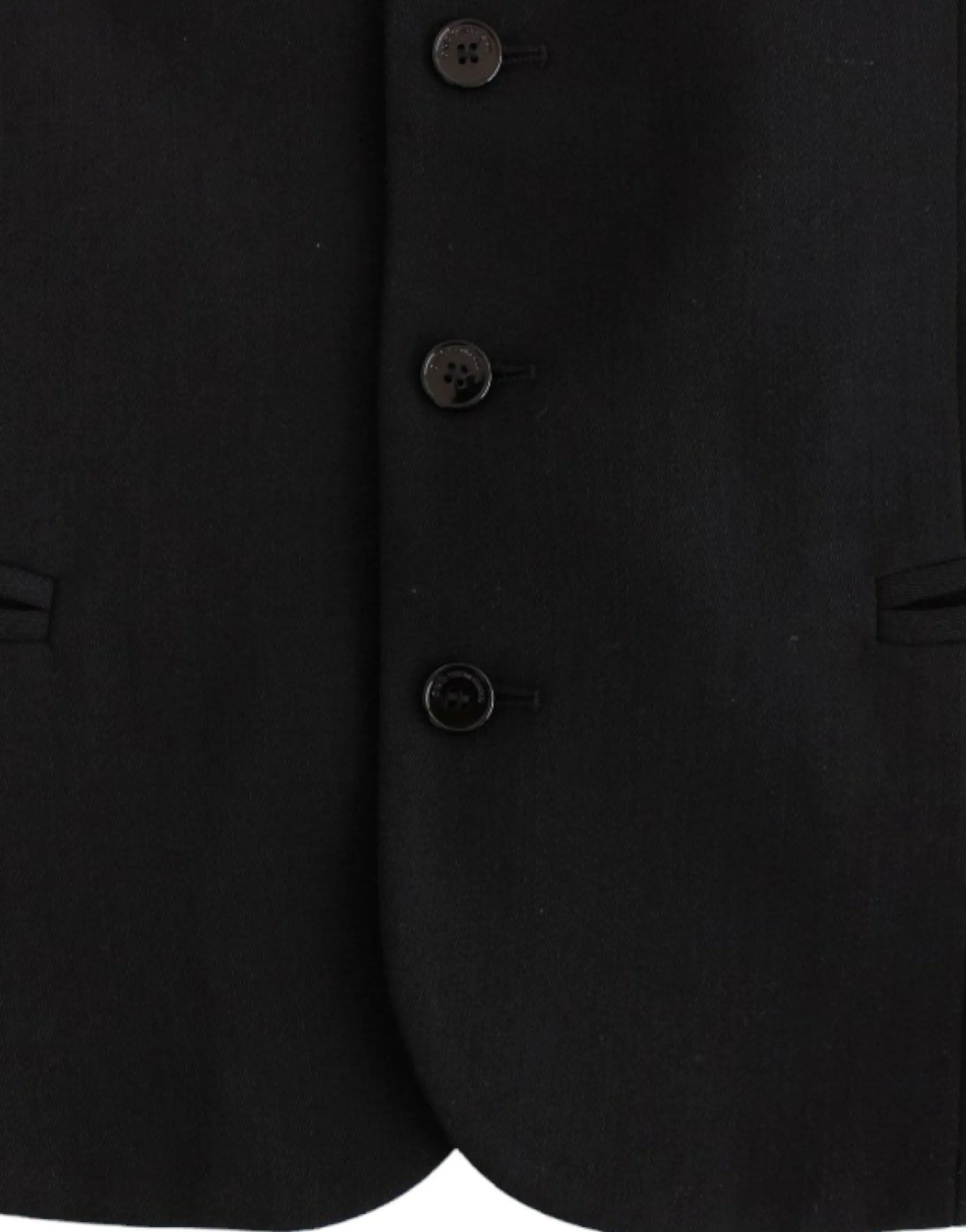 Black wool blend casual vest Costume National