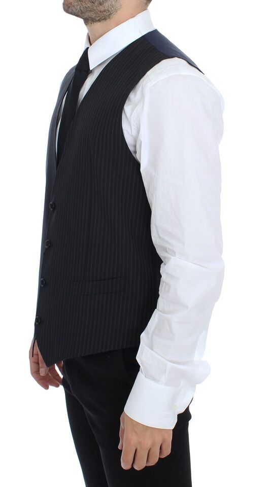 Gray Stretch Formal Dress Vest Gilet Dolce & Gabbana