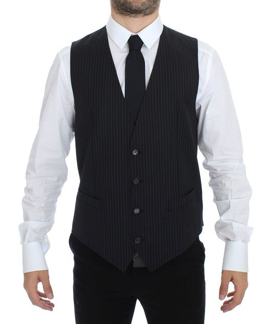 Gray Stretch Formal Dress Vest Gilet Dolce & Gabbana