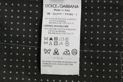 Gray Polka Dot Dress Vest Gilet Weste Dolce & Gabbana