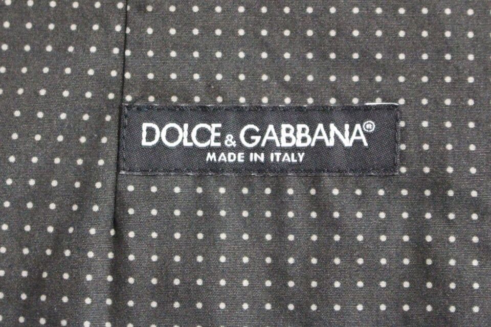 Gray Polka Dot Dress Vest Gilet Weste Dolce & Gabbana