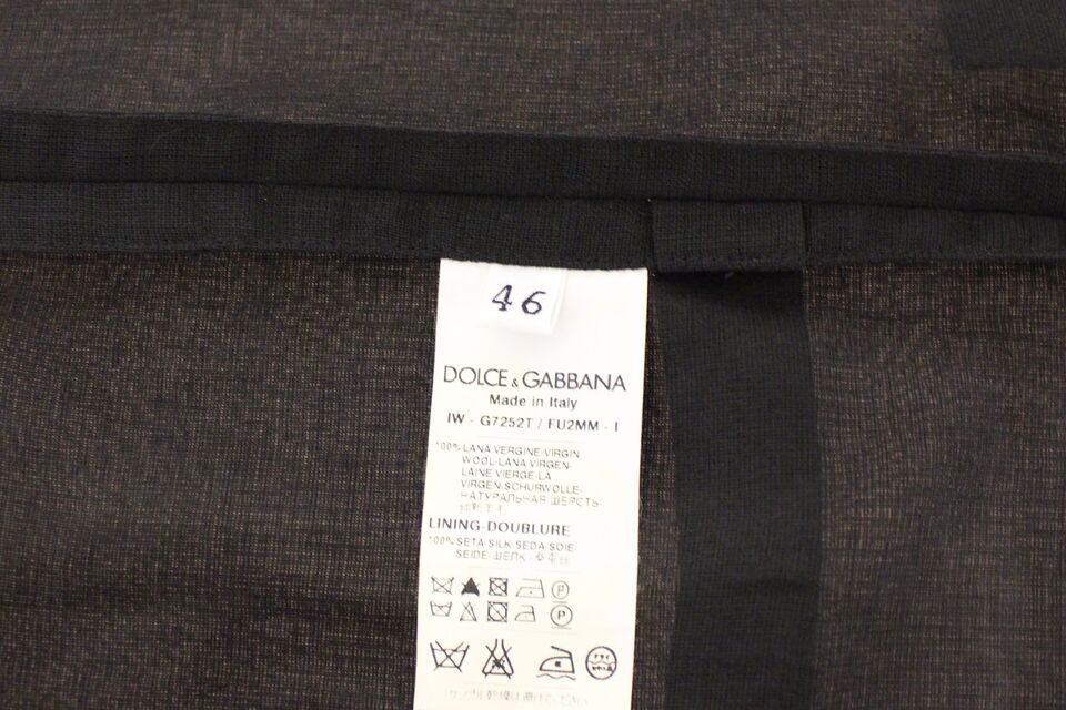 Black Wool Formal Dress Vest Gilet Jacket Dolce & Gabbana