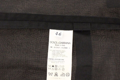 Black Wool Formal Dress Vest Gilet Jacket Dolce & Gabbana