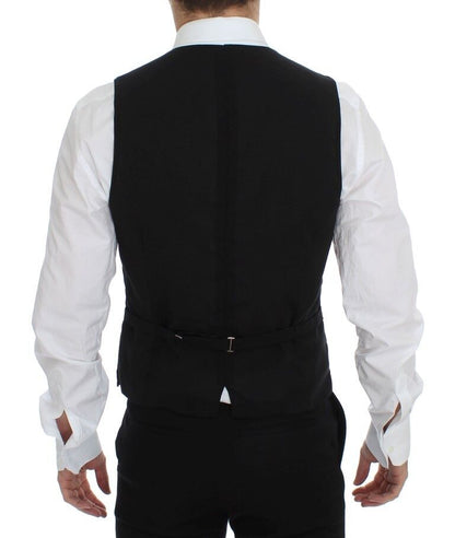 Black Wool Formal Dress Vest Gilet Jacket Dolce & Gabbana