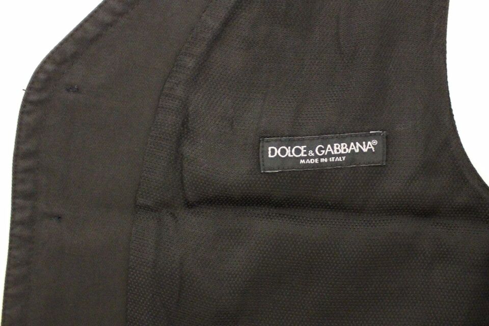 Black Cotton Blend Dress Vest Gilet Dolce & Gabbana