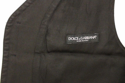 Black Cotton Blend Dress Vest Gilet Dolce & Gabbana
