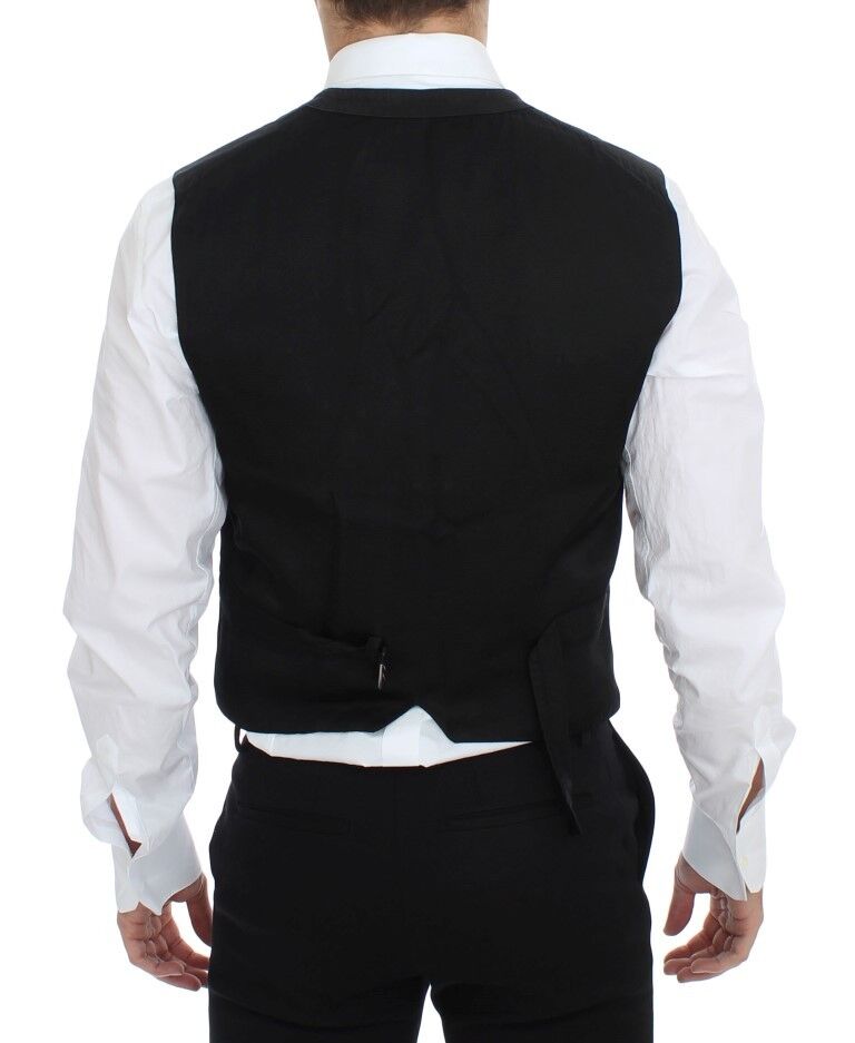 Black Cotton Blend Dress Vest Gilet Dolce & Gabbana