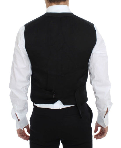 Black Cotton Blend Dress Vest Gilet Dolce & Gabbana