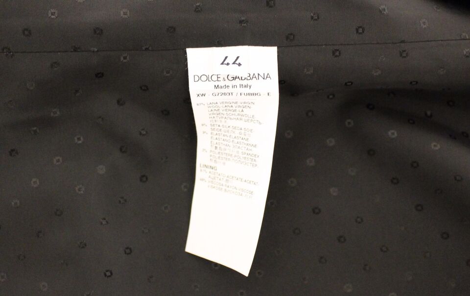 Black Wool Silk Stretch Dress Vest Blazer Dolce & Gabbana