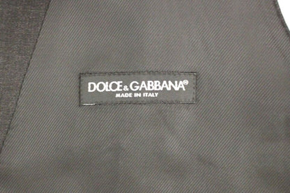 Gray Slim Fit Button Front Dress Formal Vest Dolce & Gabbana