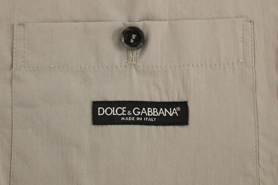 Gray Cotton Slim Fit Button Front Dress Vest Dolce & Gabbana