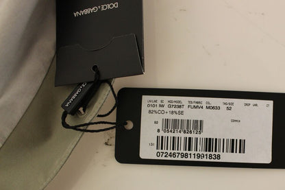 Beige Cotton Silk Blend Dress Vest Blazer Dolce & Gabbana