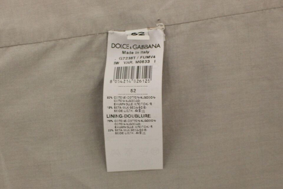 Beige Cotton Silk Blend Dress Vest Blazer Dolce & Gabbana