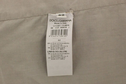 Beige Cotton Silk Blend Dress Vest Blazer Dolce & Gabbana