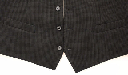 Black Cotton Dress Vest Blazer Jacket Dolce & Gabbana