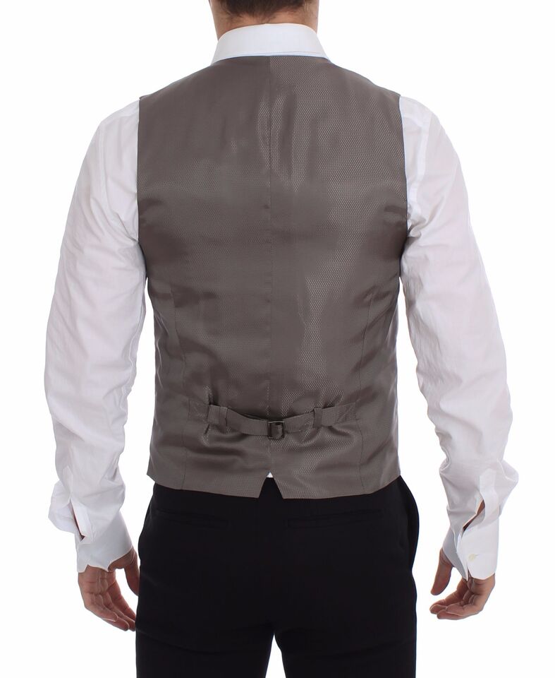 Beige Cotton Dress Vest Blazer Jacket Dolce & Gabbana