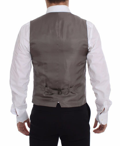 Beige Cotton Dress Vest Blazer Jacket Dolce & Gabbana