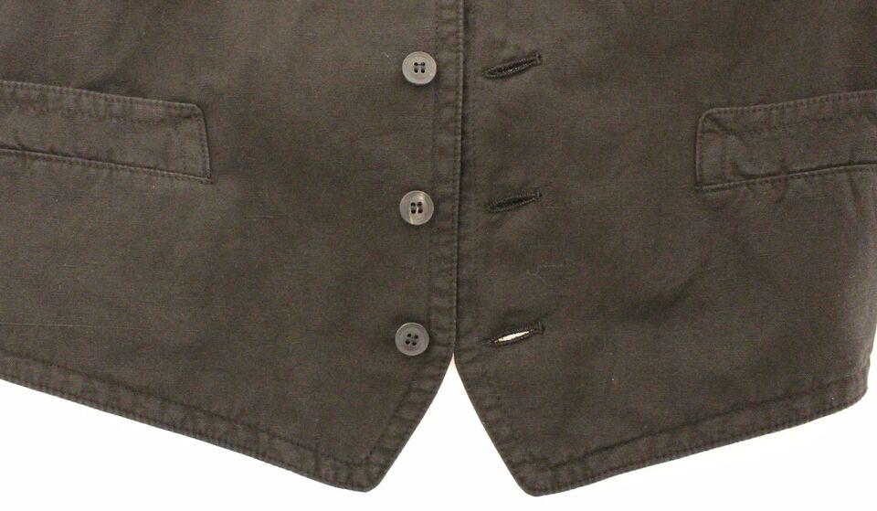 Black Flax Cotton Dress Vest Blazer Dolce & Gabbana