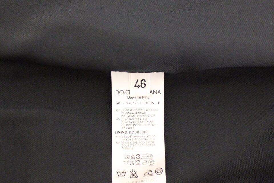 Blue Cotton Stretch Dress Vest Blazer Dolce & Gabbana