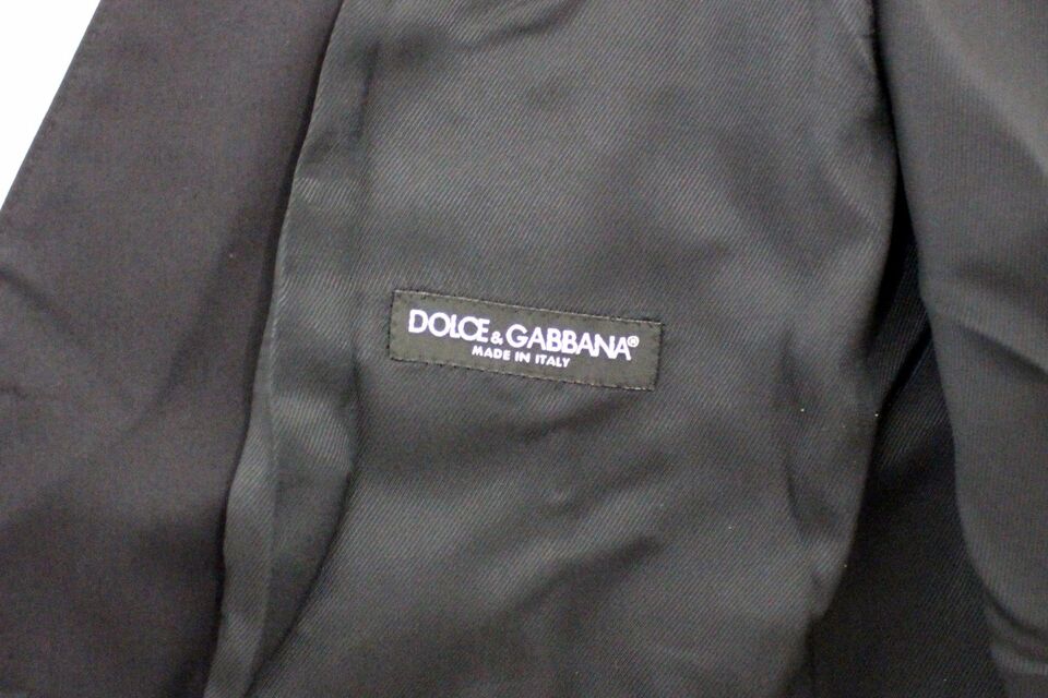 Blue Cotton Stretch Dress Vest Blazer Dolce & Gabbana