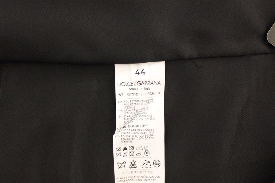 Gray Wool Stretch Dress Vest Blazer Dolce & Gabbana