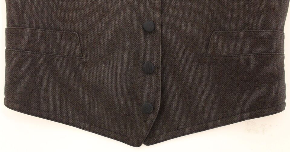 Brown Cotton Blend Dress Vest Gilet Dolce & Gabbana