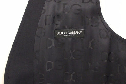 Blue Cotton Stretch Dress Vest Blazer Dolce & Gabbana