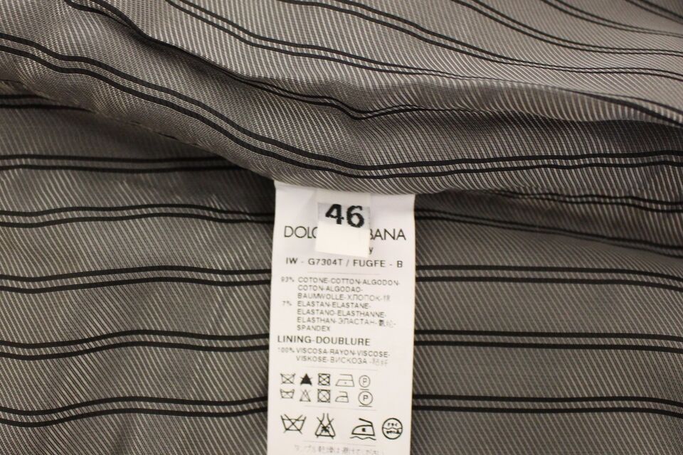 Gray Cotton Stretch Dress Vest Blazer Dolce & Gabbana