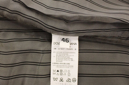 Gray Cotton Stretch Dress Vest Blazer Dolce & Gabbana