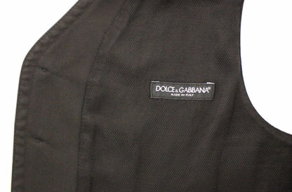 Black Cotton Viscose Dress Vest Blazer Dolce & Gabbana