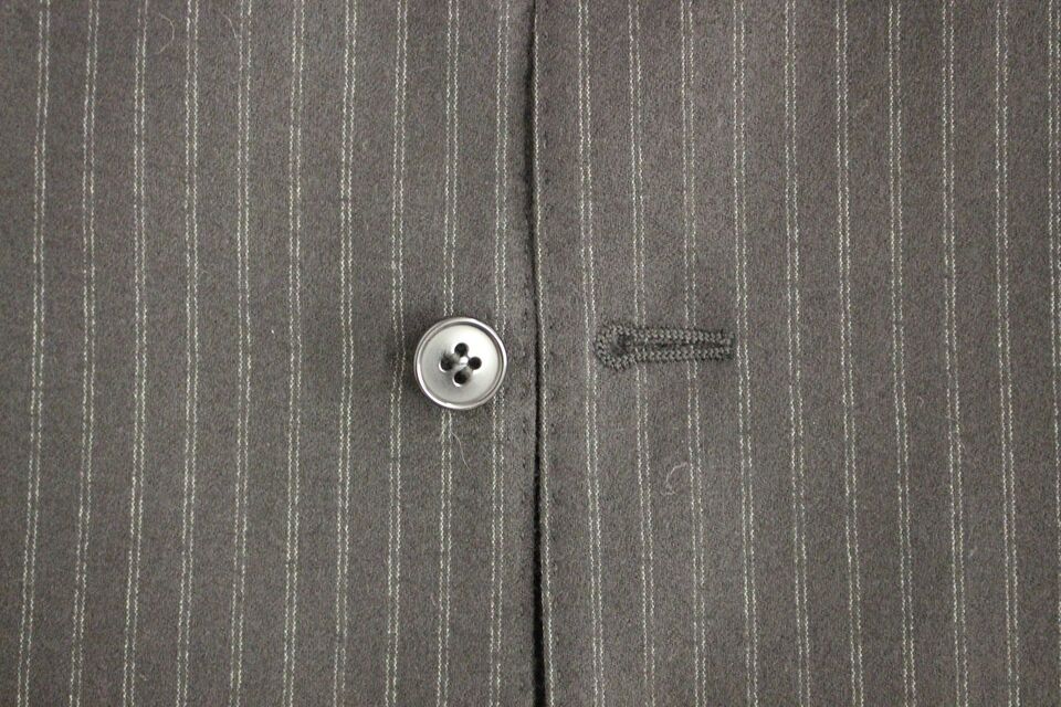 Black Striped Wool Single Breasted Vest Dolce & Gabbana