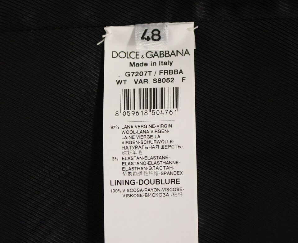 Gray Striped Wool Logo Vest Gilet Weste Dolce & Gabbana