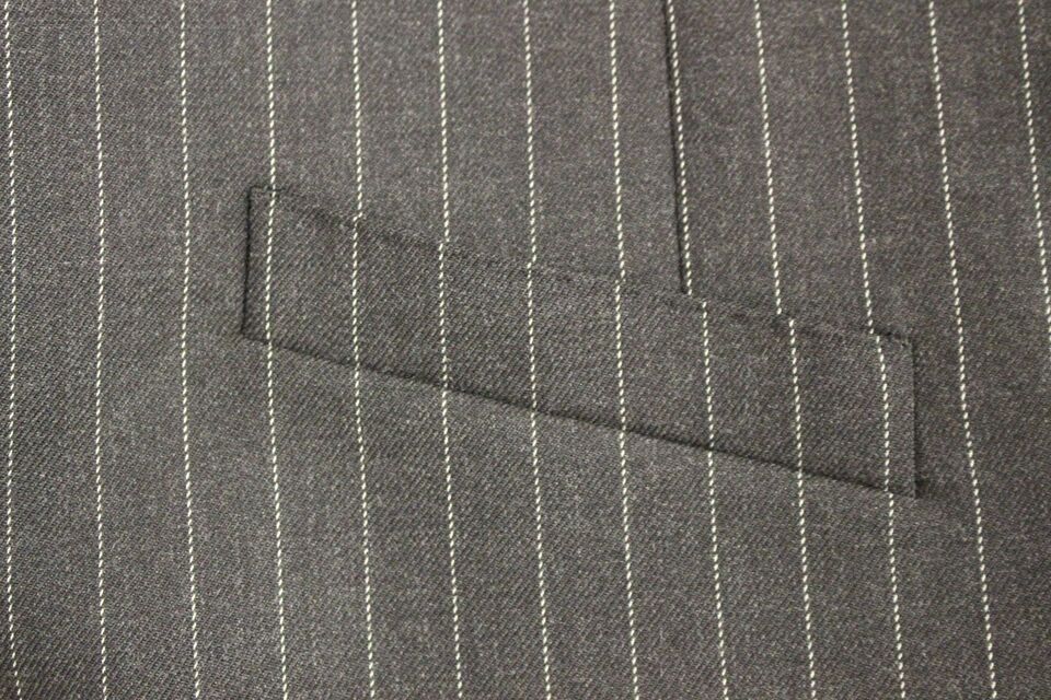 Gray Striped Wool Logo Vest Gilet Weste Dolce & Gabbana
