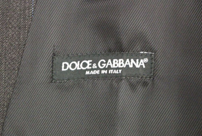 Gray Striped Wool Logo Vest Gilet Weste Dolce & Gabbana